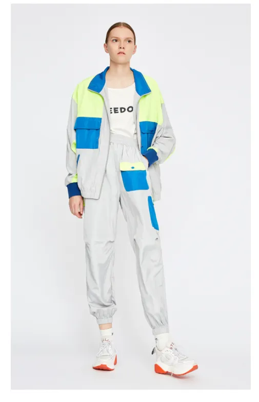 BOOPDO EXCLUSIVE WOLF GREY CARGO TROUSERS WITH MULTICOLOR POCKET DESIGN 8831902031