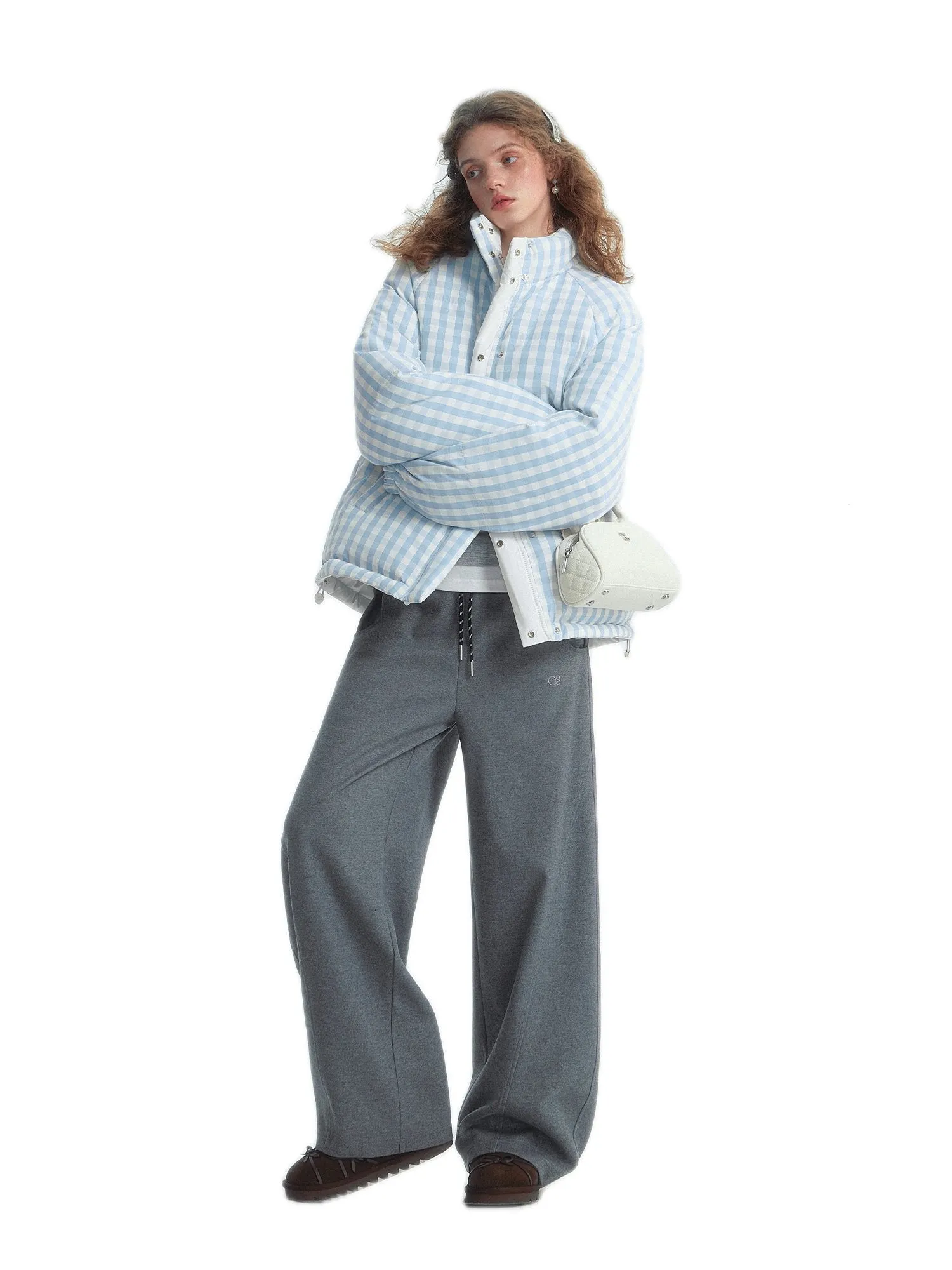 Reversible Shoulder-block Color-block Down Jacket