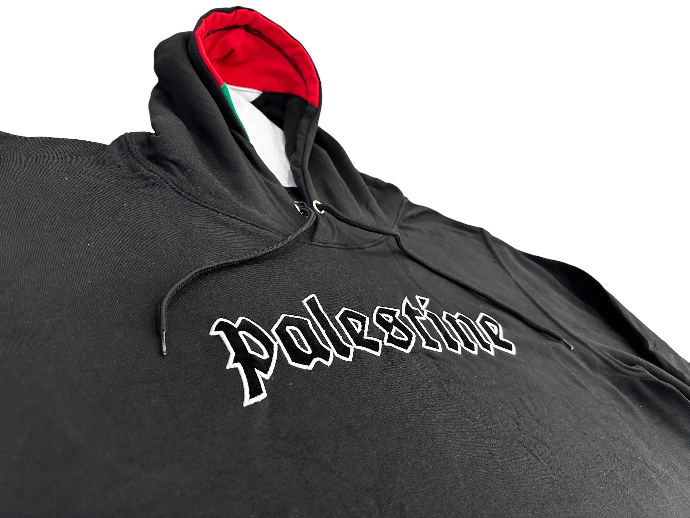 The Palestine Flag Pullover Hoodie (White Outline)