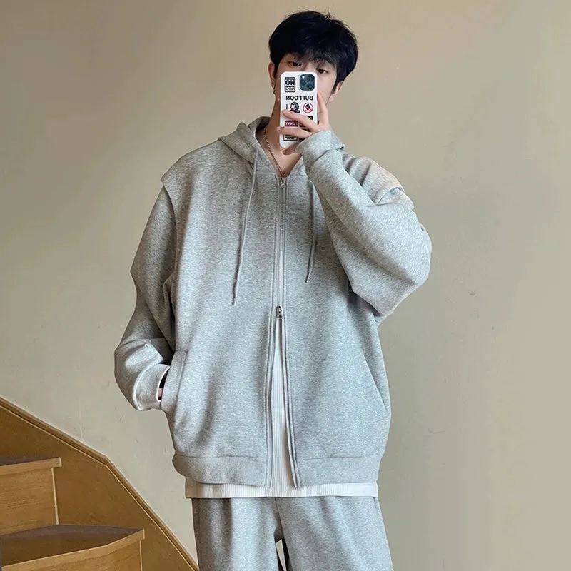YDS Essential Double Zipper Hoodie Set