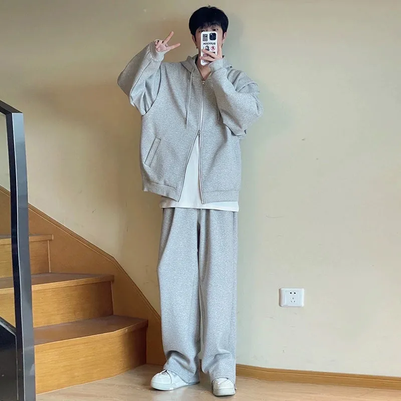 YDS Essential Double Zipper Hoodie Set